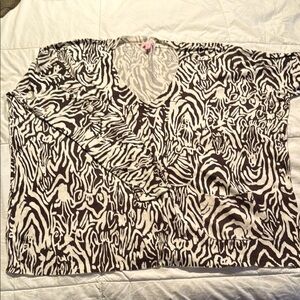Lily Pulitzer Zebra Print Tunic Sweater